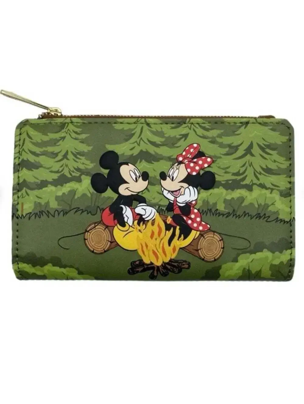 Loungefly Disney Mickey, Minnie, & Friends Camping Scene Flap Wallet